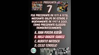 Preguntas de presidentes de Bolivia ESFMNormales [upl. by Netnerb]