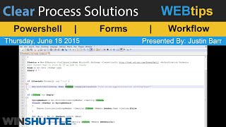 WINSHUTTLE Tutorials amp WEBtips Workflow  Powershell Training [upl. by Greenman]