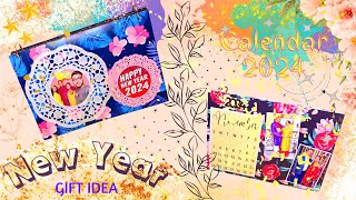 Calendar 2024  New Year Gift Idea  Desk Calendar Tutorial  Desk Calendar Making  Handmade Gift [upl. by Ahsenyt]