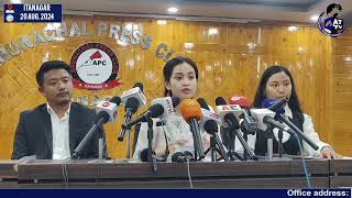 Former Miss Arunachal Tengam Celine Koyu in a press conference speaks out some issues with Organiser [upl. by Larual]