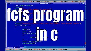 fcfs program in c [upl. by Zerat]