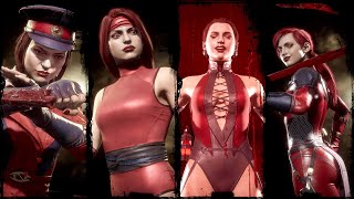 Skarlet  Intros amp Victories  All Main Color Skins  Mortal Kombat 11 [upl. by Annahaj955]