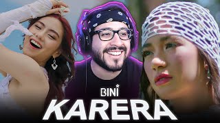 Reaction to BINI Karera Official Music Video [upl. by Anaujik525]