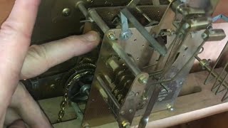 FIXING a grandfather’s clock weights pulled too far up removing stubborn weights [upl. by Reibaj889]