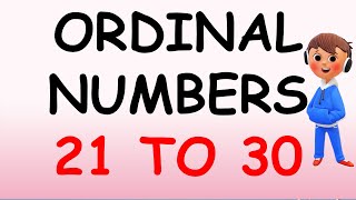 Ordinal numbers 21 to 30  Ordinal Numbers 21st To 30th  21 To 30 Ordinal Numbers [upl. by Peer]