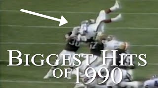 Biggest Hits of the 1990 NFL Season Actual Broadcast Footage [upl. by Birkett]