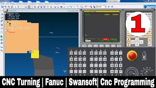 CNC Programming tutorial  Swan Soft tutorials  Cnc Turning tutorial  Fanuc [upl. by Yenitsed296]