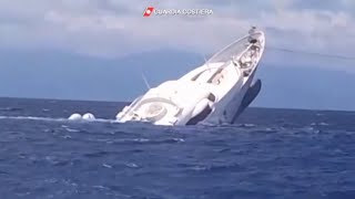 Il video dello yacht di 40 metri affondato al largo di Catanzaro [upl. by Delsman418]