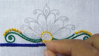 Hand Embroidery Flower Embroidery Design for Dresses [upl. by Corley176]