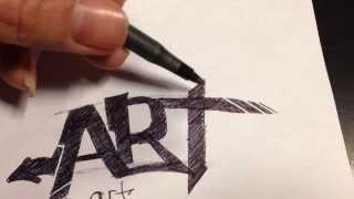 Learn to draw Simple Graffiti Tutorial [upl. by Olracnaig]