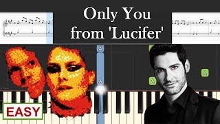 Only You  Yazoo  From Lucifer  EASY Piano Tutorial [upl. by Ena]