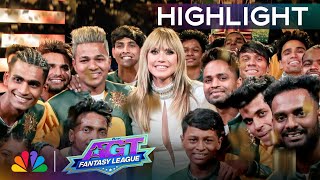 Golden Buzzer Heidi Klum TAKES VUnbeatable  SemiFinals  AGT Fantasy League 2024 [upl. by Gaidano]