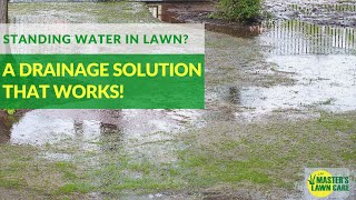 Standing Water in your Lawn 1 Drainage Solution that Works [upl. by Nodnalb]