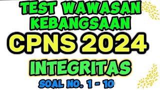 Latihan Soal TWK INTEGRITAS CPNS 2024 PART 3 [upl. by Nniroc]