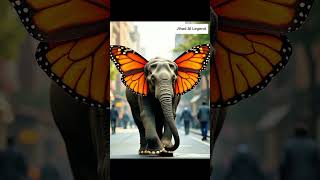 Butterfly Elephant cute hybrids hybridanimals funny hybridcreatures [upl. by Assitruc992]