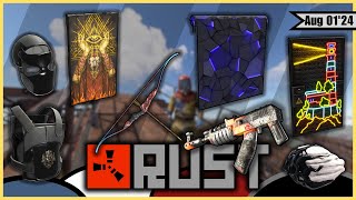 Rust New SkinsNEONWIRE BowBeyond Reason DoorHeater AK47Black DIamond KitNeon Lighthouse Door [upl. by Burn]