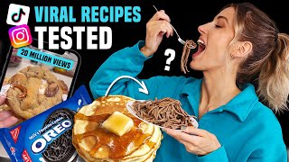 Testing VIRAL RECIPES off INSTAGRAM amp TIKTOK whats ACTUALLY good [upl. by Garbers]