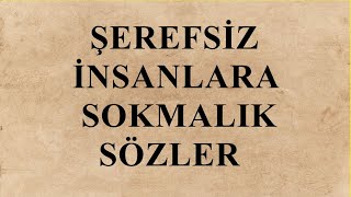 Şerefsiz İnsanlara Sokmalık Sözler [upl. by Blalock]