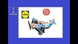 Playtive Aeroplane Building Set UNBOXING Lidl IAN 293416 children aged between 4 and 8 [upl. by Harpole314]