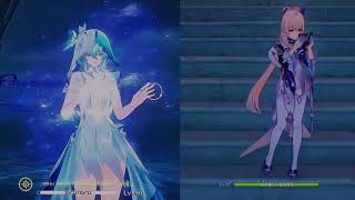 Comparing the idle animations of Shorekeeper and Sangonomiya Kokomi which one do duetnightabyss [upl. by Araihc914]