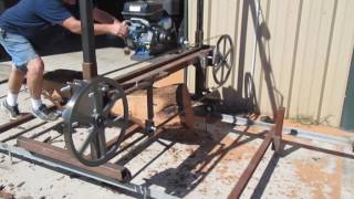 Home Made Sawmill Build Video 3 Running but not Finished [upl. by Idette]