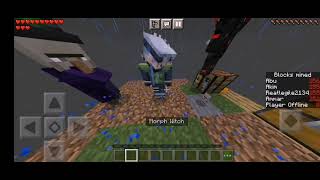 I played minecraft one block with my siblings [upl. by Kessia]