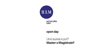 Open Day Magistrali  Welcome Magistrali e Master [upl. by Manon]