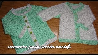 Ajuar para bebés al crochet Camperasaco o chambrita para recién nacidos [upl. by Dilly]