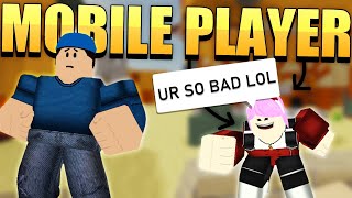 I BEAT A TOXIC MOBILE PLAYER IN ARSENAL idek what they were saying Arsenal Roblox Funny Moments [upl. by Atcele]