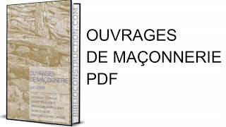 OUVRAGES DE MAÇONNERIE PDF [upl. by Divadleahcim]