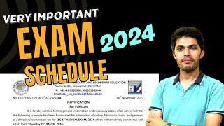 Exam Schedule 2024 Fbise official notification [upl. by Auqenet]