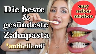 Beste Zahnpasta easy selber machen für GESUNDE MEGAWEISSE ZÄHNE🦷✨ auch für Kinder ohne Natron [upl. by Dragelin]