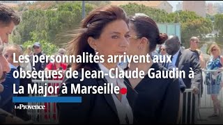 De nombreuses personnalités arrivent aux obsèques de JeanClaude Gaudin à La Major à Marseille [upl. by Aehcsrop]