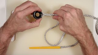 How to splice Dyneema onto low friction rings with Brummel lock splice  Yachting Monthly [upl. by Gowrie]