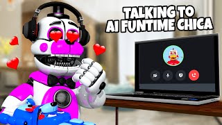 Funtime Freddy FLIRTS with AI CHICA [upl. by Elicia]