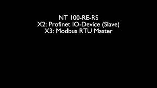 NT 100  Profinet IODevice slave  Modbus RTU master [upl. by Lette]