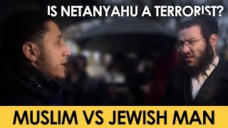 Is Netanyahu A Terrorist Muslim Vs Jewish Man  Shamsi Speakers Corner Must See [upl. by Yrolg]