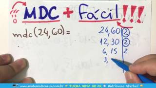 ⏱ MDC Máximo Divisor Comum MAIS FÁCIL E RÁPIDO 👉 Minuto Matemática [upl. by Piane]