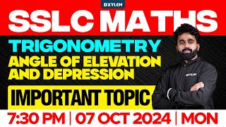 SSLC Maths  Trigonometry  Angle of Elevation And Depression  Xylem SSLC [upl. by Brand]