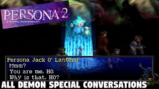 Persona 2 Eternal Punishment  ALL Demon Special Conversations [upl. by Atekin]