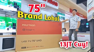 SMART TV 75 INCH MURAH Google TV Polytron PLD 75UG5959 Terbaru 2024 [upl. by Macdonell929]