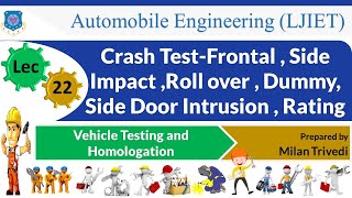 L 22 Crash Test Dummy Side Door Intrusion Rating I Vehicle Testing and Homologation I Automobile [upl. by Nospmis]