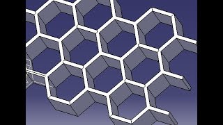 honey comb structure design in catiav5 [upl. by Armbruster195]