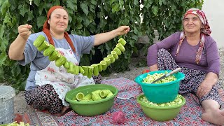 KIŞLIK DOLMALIK KABAK NASIL KURUTULUR❗️KÖYDE KIŞA HAZIRLIK 😍 [upl. by Ijok861]