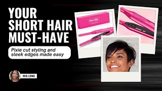 Terviiix Mini Flat Iron Review Perfect Edges and Pixie Cuts [upl. by Lytsyrk210]