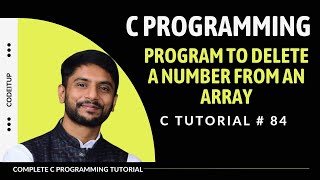 C Program to Delete a Number From an Array  In Hindi [upl. by Eila]