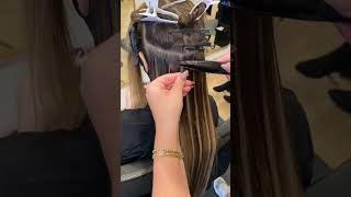 How to install U Tip Hair Extensionshairstyle ugeathair hairextensions hair tiphair [upl. by Ahseid]