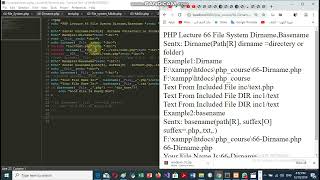 PHP Lecture 66 File System DirnameBasename [upl. by Boyd]