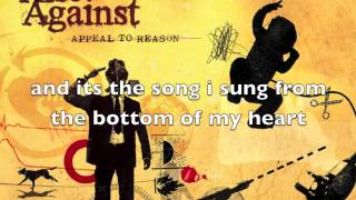 rise against from heads unworthy lyrics [upl. by Ahsinrat]