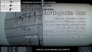 Earthquake Cam  Pijijiapan Mexico M81  982017  地震ウェブカメラ [upl. by Anerac617]